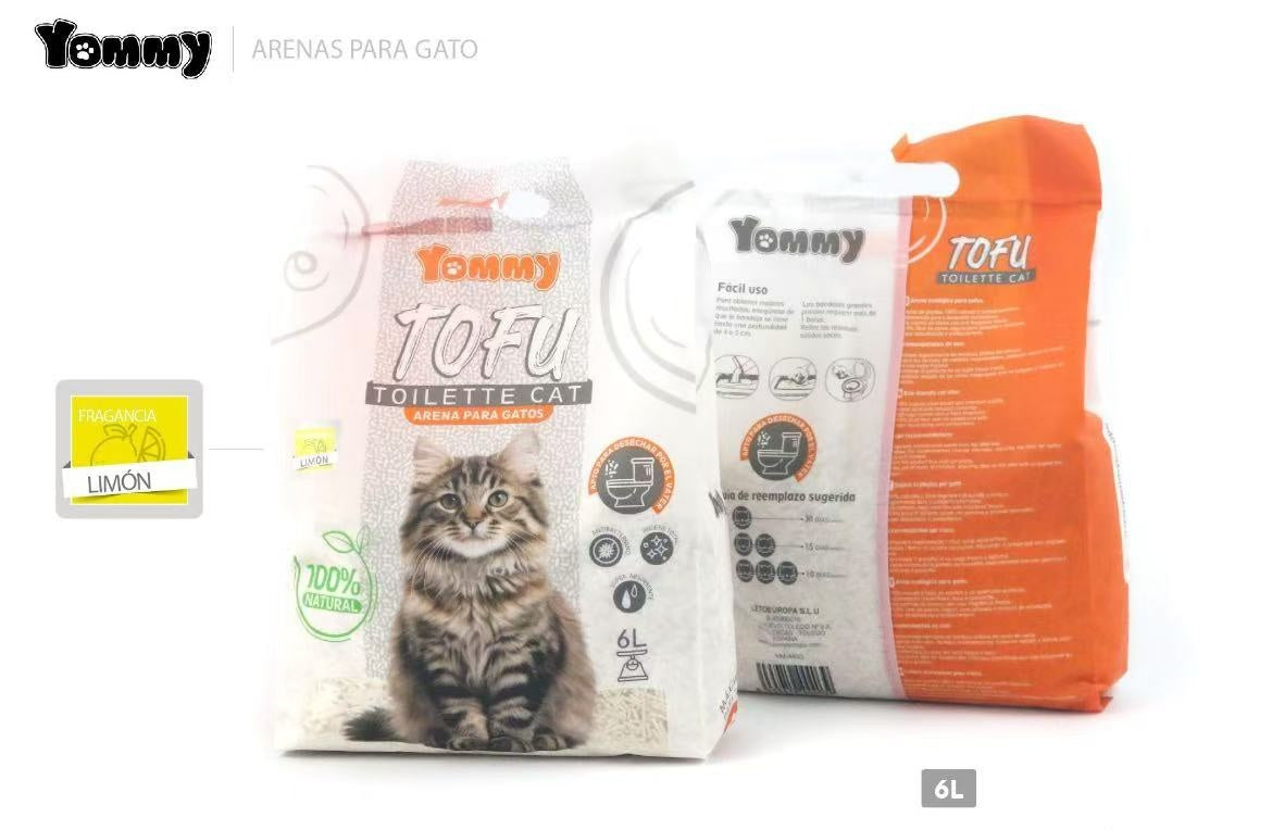 KFX-8325949 Natural 6L Pure Tofu Cat Litter for Odor Control and Easy Cleanup