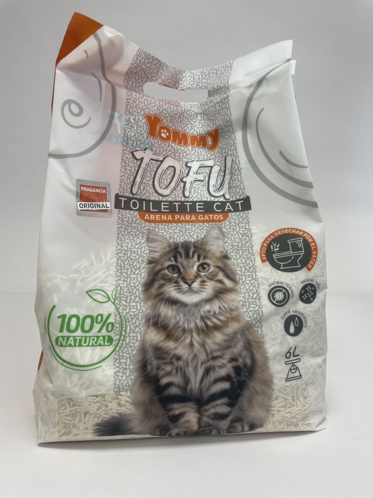 KFX-8325949 Natural 6L Pure Tofu Cat Litter for Odor Control and Easy Cleanup