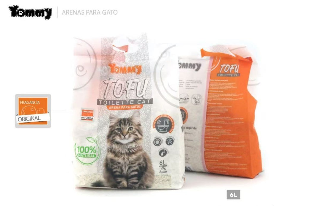 KFX-8325949 Natural 6L Pure Tofu Cat Litter for Odor Control and Easy Cleanup