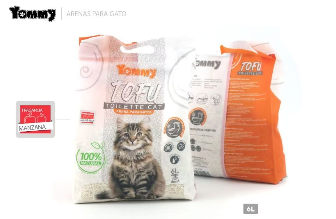 KFX-8325949 Natural 6L Pure Tofu Cat Litter for Odor Control and Easy Cleanup