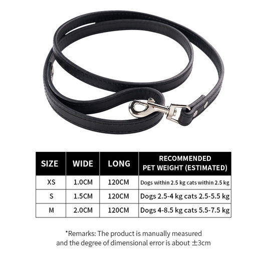 KFX-8326077 Adjustable PU Leather Dog Leash and Cat Pulling Rope in Assorted Colors
