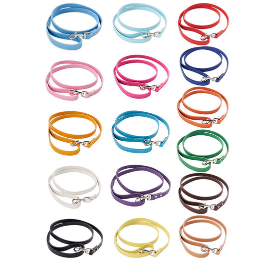 KFX-8326077 Adjustable PU Leather Dog Leash and Cat Pulling Rope in Assorted Colors