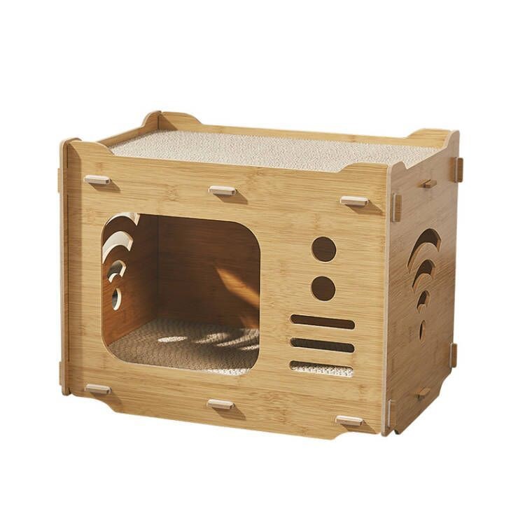 KFX-8327741 Large Double-Layer Scratch-Resistant Cat House with Spacious Design in Various Colors