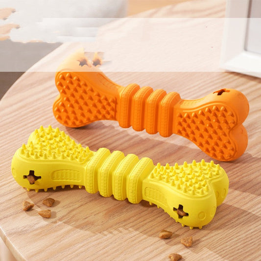 KFX-8328893 Large Rubber Chew Toys for Boredom Relief - Orange and Yellow, 170 x 60mm