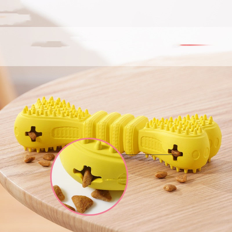 KFX-8328893 Large Rubber Chew Toys for Boredom Relief - Orange and Yellow, 170 x 60mm