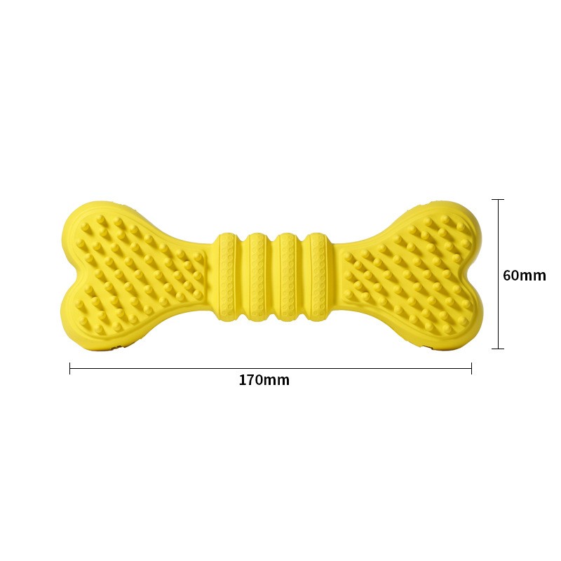 KFX-8328893 Large Rubber Chew Toys for Boredom Relief - Orange and Yellow, 170 x 60mm