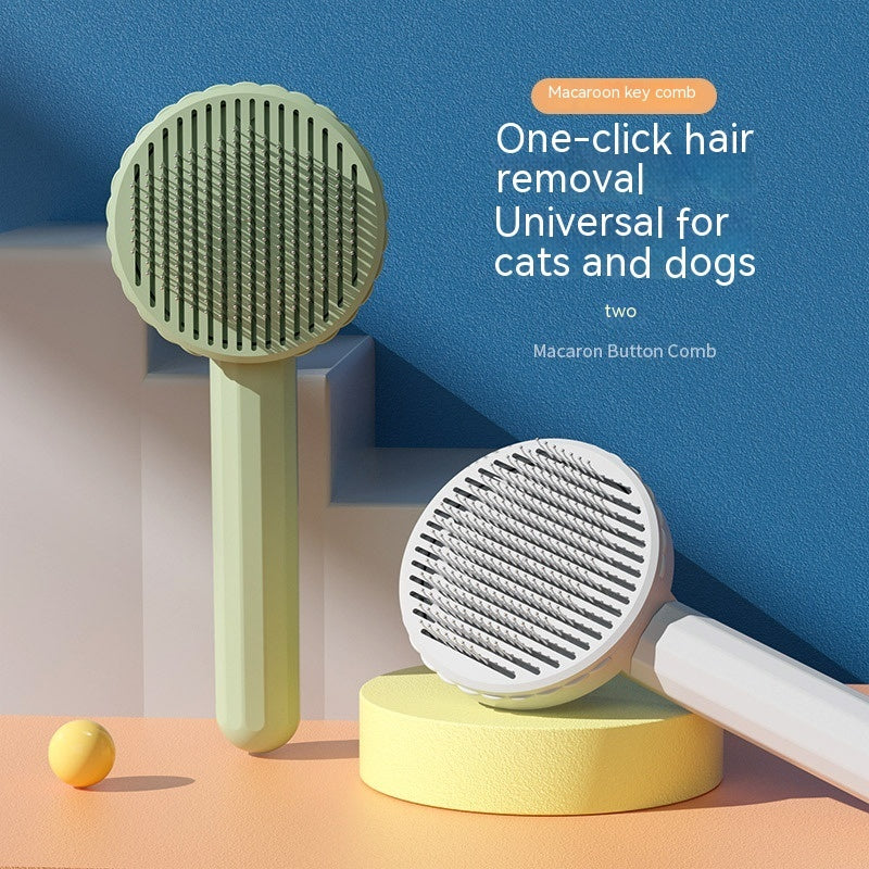 KFX-8329661 Stainless Steel Pet Comb for Dogs and Cats - Hair Removal and Massage Brush
