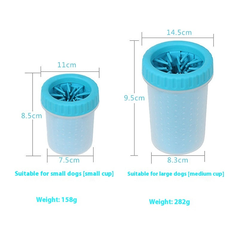 KFX-8331709 Portable Dog Foot Wash Bucket in Blue, Pink, and Green - Silicone Material
