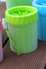 KFX-8331709 Portable Dog Foot Wash Bucket in Blue, Pink, and Green - Silicone Material