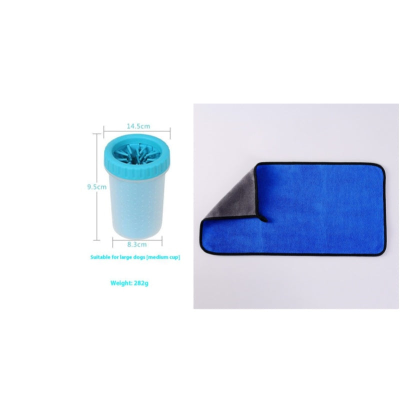 KFX-8331709 Portable Dog Foot Wash Bucket in Blue, Pink, and Green - Silicone Material
