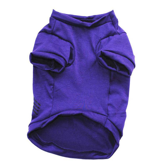 KFX-8332221 Casual Cotton Dog Vest for Halloween - Pumpkin Design in Black and Purple, Sizes XS to L
