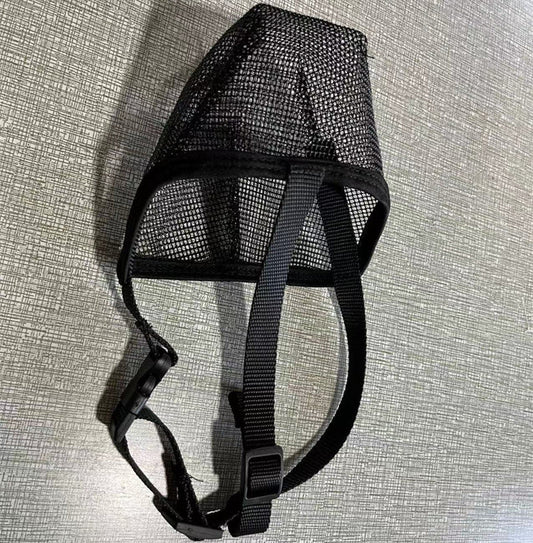 KFX-8333501 Fashionable Dog Mouth Cover Mask for Small to Extra Large Breeds - Available in Black and Gray