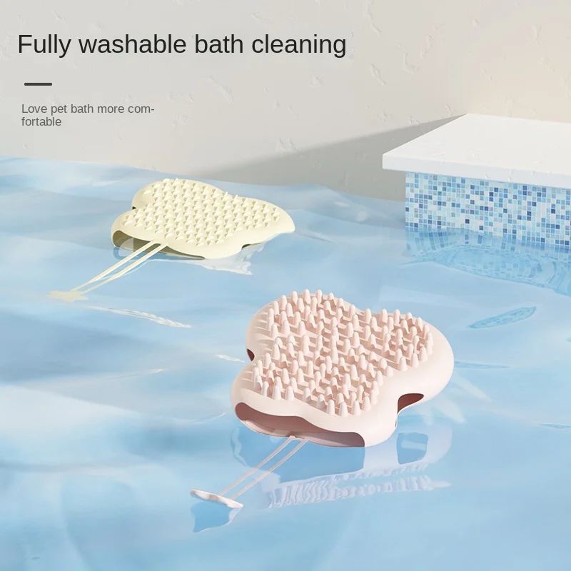 KFX-8335421 Silicone Pet Bathing Massager Gloves for Dogs and Cats, Hair Deshedding and Cleaning Tool