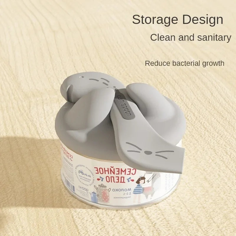 KFX-8337085 Multifunctional Silicone Pet Spoon and Can Opener with Sealing Cover for Dog and Cat Food Storage