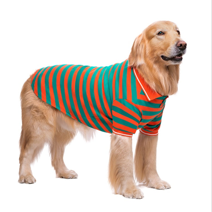 KFX-8337981 Pet Polo Shirt for Two-Legged Pets - Soft Cotton, High Elasticity, Various Sizes Available