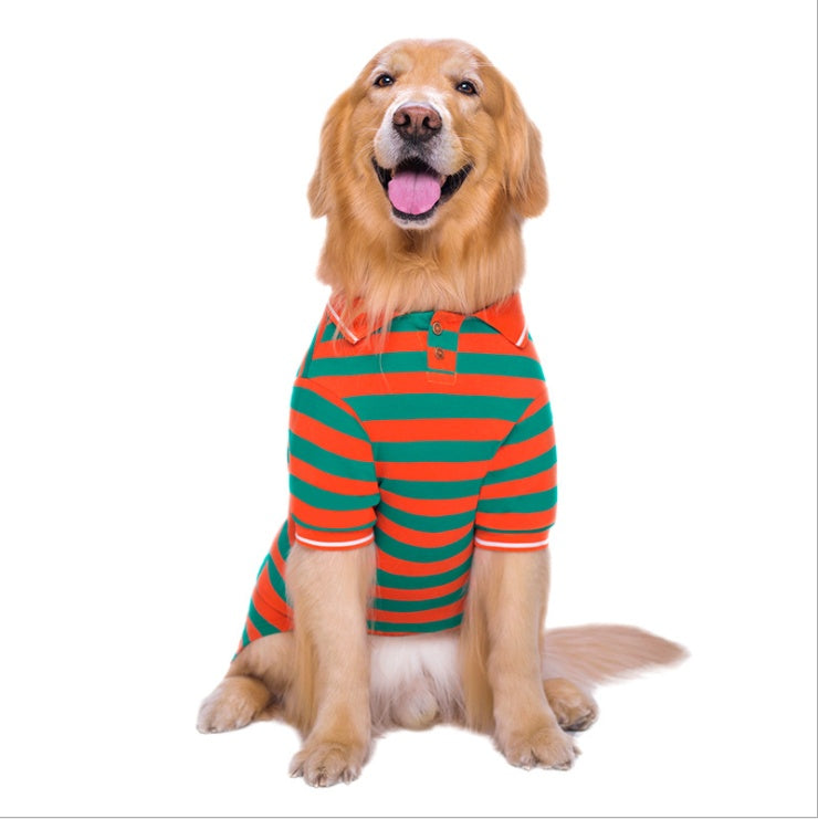 KFX-8337981 Pet Polo Shirt for Two-Legged Pets - Soft Cotton, High Elasticity, Various Sizes Available