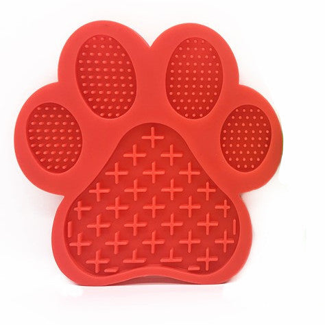 KFX-8339773 Silicone Dog Footprint Licking Pad for Slow Feeding, Food-Grade Material, 180MM x 180MM