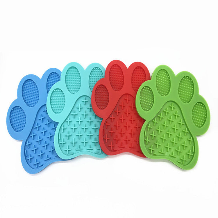 KFX-8339773 Silicone Dog Footprint Licking Pad for Slow Feeding, Food-Grade Material, 180MM x 180MM
