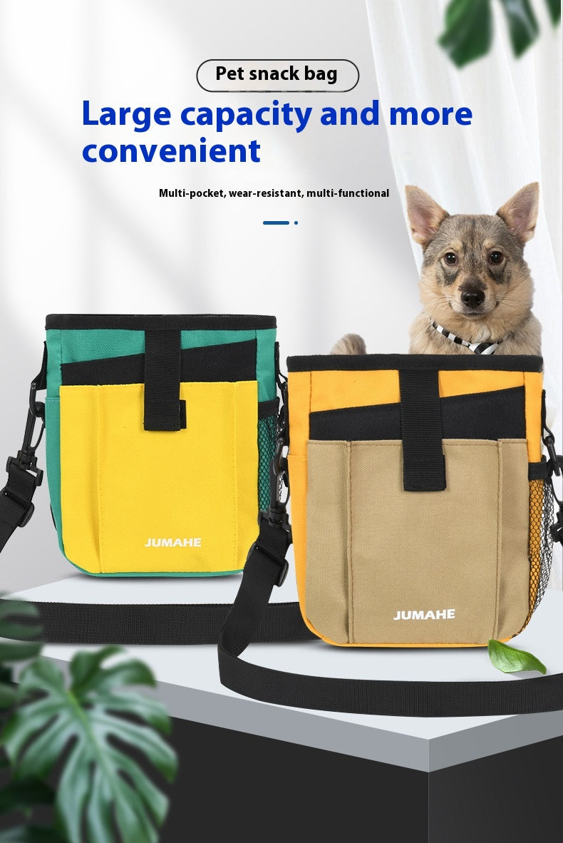 KFX-8341821 Large Capacity Outdoor Dog Training Snack Bag - Medium Soft Polyester in Khaki, Army Green, Yellow