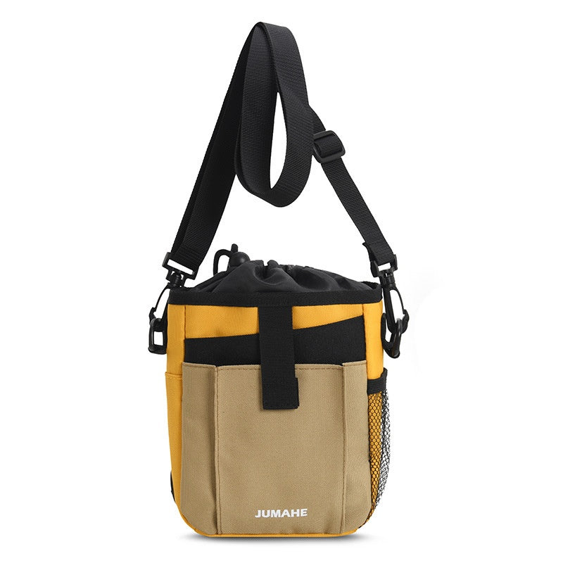 KFX-8341821 Large Capacity Outdoor Dog Training Snack Bag - Medium Soft Polyester in Khaki, Army Green, Yellow