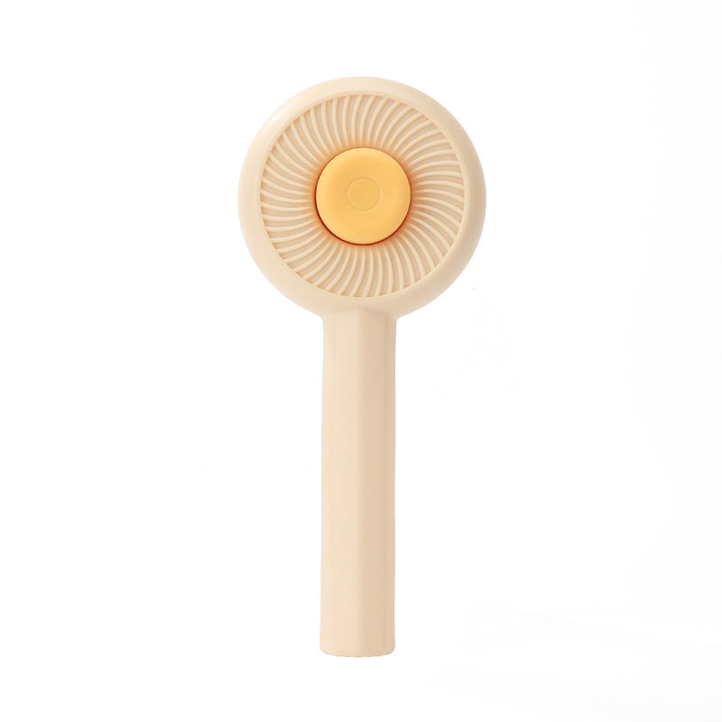 KFX-8342845 140° Angled Pet Grooming Brush with Self-Cleaning Button - Suitable for Cats and Dogs, Ideal for Shedding and Massaging