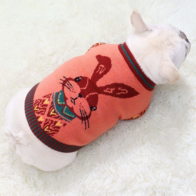 KFX-8343357 Cotton Nordic Bunny Sweater for All Genders - Available in S, M, L, XL