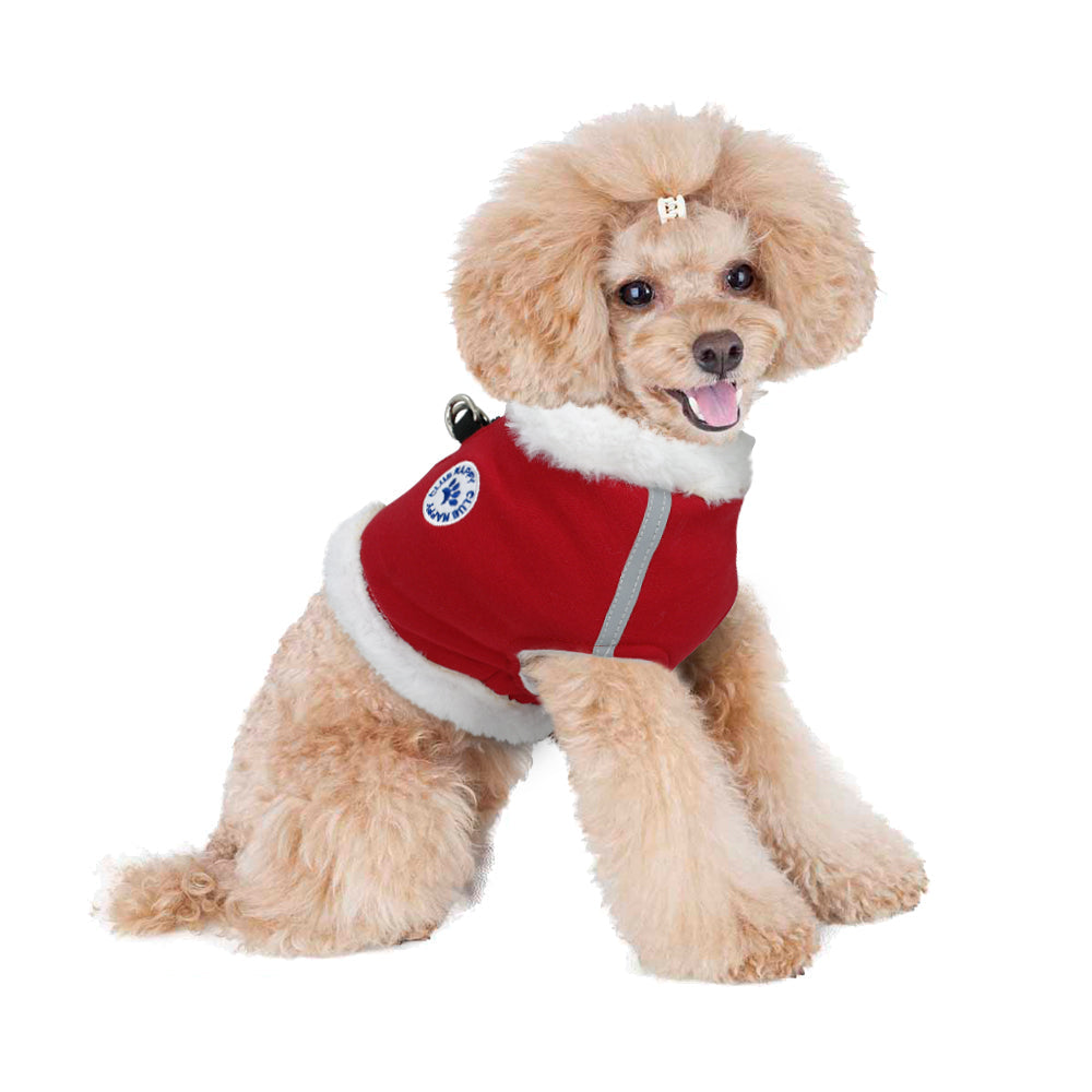 KFX-8344637 Winter Dog Chest Strap with Cashmere Lining - Comfortable Cotton Design for All Sizes