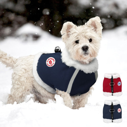 KFX-8344637 Winter Dog Chest Strap with Cashmere Lining - Comfortable Cotton Design for All Sizes