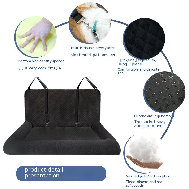 KFX-8347197 Removable and Washable Gray Car Pet Pad with High-Density Sponge Filling, 120CM x 50CM x 50CM