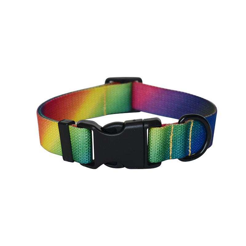 KFX-8347325 Colorful Ethnic Style Dog Collars and Leashes with Adjustable Lengths, Various Designs and Widths