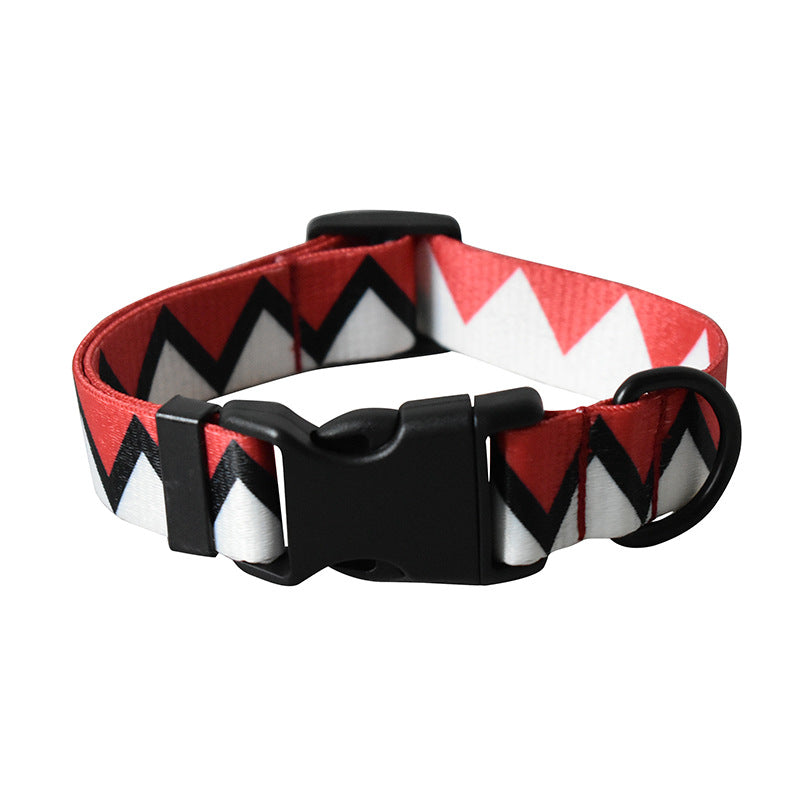 KFX-8347325 Colorful Ethnic Style Dog Collars and Leashes with Adjustable Lengths, Various Designs and Widths