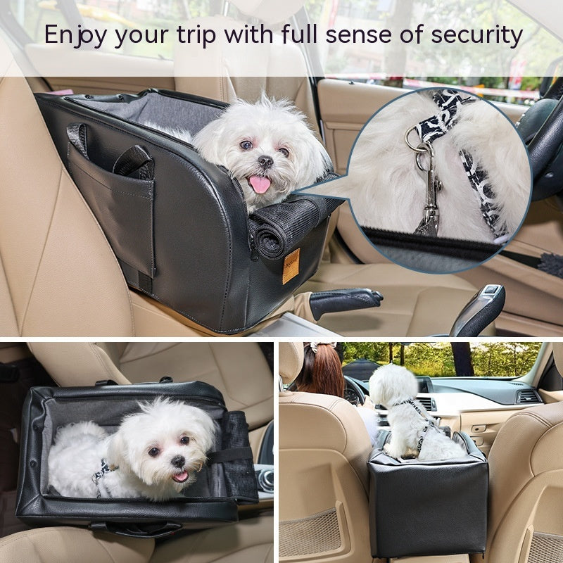 KFX-8347581 Universal Black Pet Bed for Dogs and Cats, PVC Leather and Polyester Fiber Design