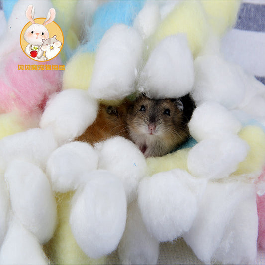 KFX-8349373 Cotton Nest for Small Animals - Cozy Winter Sleeping House for Hamsters, Rabbits, Squirrels, and More