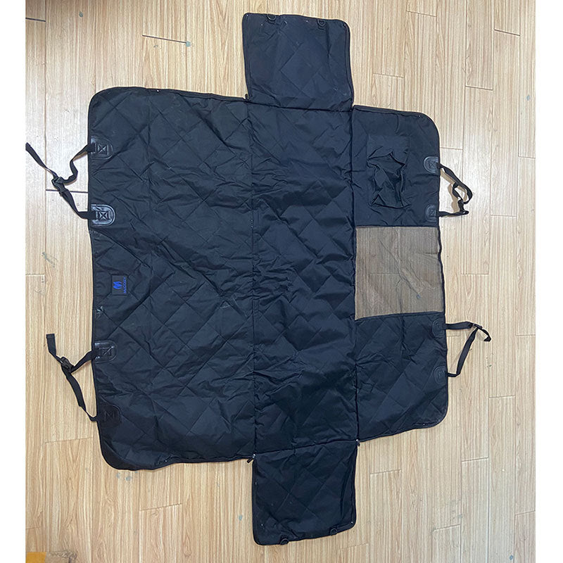 KFX-8352957 Waterproof Car Pet Cushion with Side Wings and Zippered Pocket, Oxford Cloth, 137x147cm