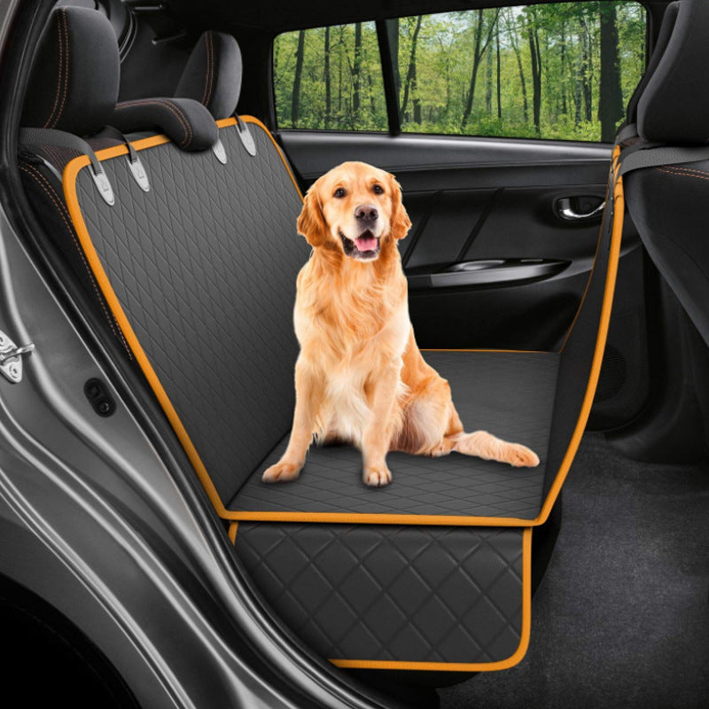 KFX-8352957 Waterproof Car Pet Cushion with Side Wings and Zippered Pocket, Oxford Cloth, 137x147cm