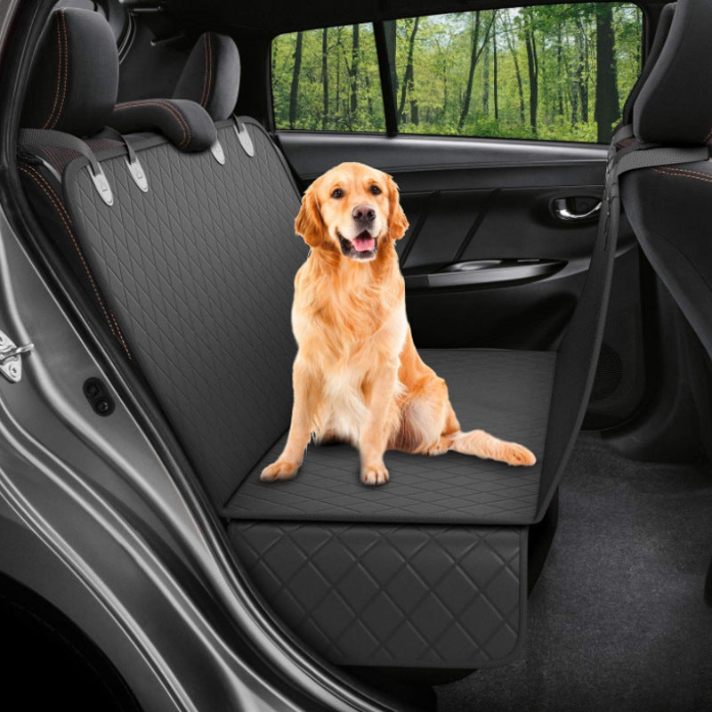 KFX-8352957 Waterproof Car Pet Cushion with Side Wings and Zippered Pocket, Oxford Cloth, 137x147cm
