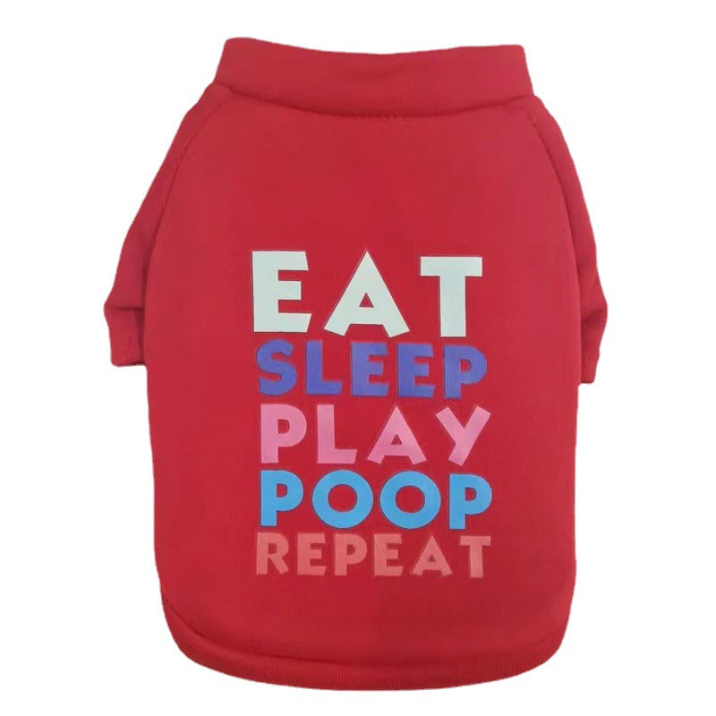 KFX-8353469 Thickened Polyester Dog Sweater in Red, Black, Pink, and Gray - Sizes XS to XXL