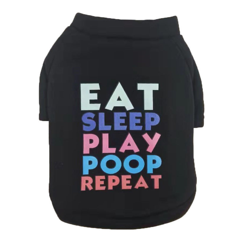KFX-8353469 Thickened Polyester Dog Sweater in Red, Black, Pink, and Gray - Sizes XS to XXL