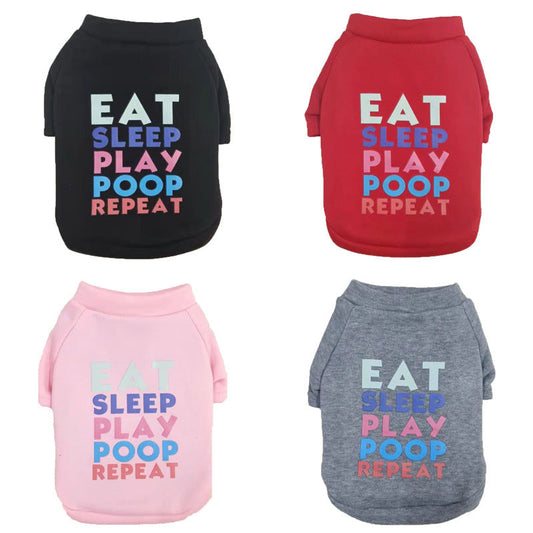 KFX-8353469 Thickened Polyester Dog Sweater in Red, Black, Pink, and Gray - Sizes XS to XXL