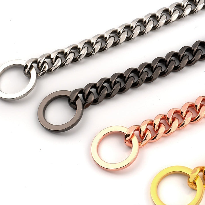 KFX-8353725 Hip Hop Style Titanium Steel 15mm Dog Leash - Various Colors and Lengths Available