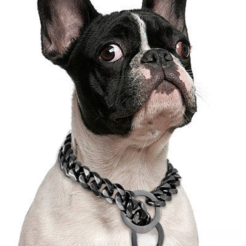 KFX-8353725 Hip Hop Style Titanium Steel 15mm Dog Leash - Various Colors and Lengths Available
