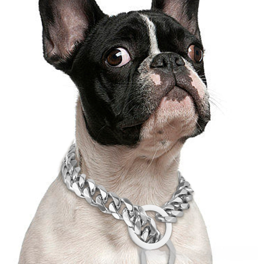 KFX-8353725 Hip Hop Style Titanium Steel 15mm Dog Leash - Various Colors and Lengths Available