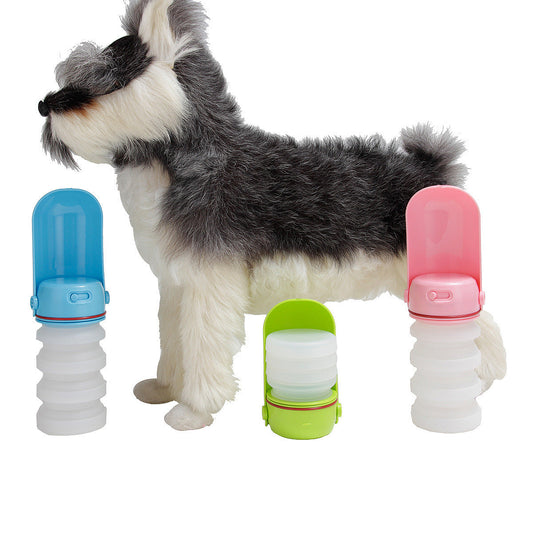 KFX-8356925 Portable Silicone Pet Water Cup - Collapsible Outdoor Drinking Bowl, 350ml Capacity, Available in Blue, Green, Pink