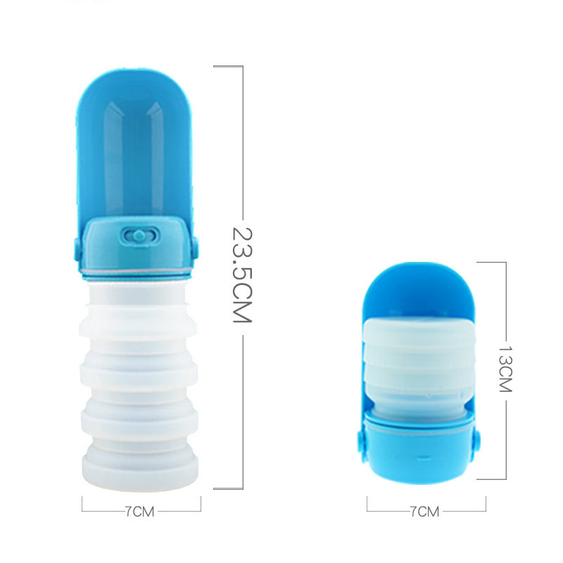 KFX-8356925 Portable Silicone Pet Water Cup - Collapsible Outdoor Drinking Bowl, 350ml Capacity, Available in Blue, Green, Pink