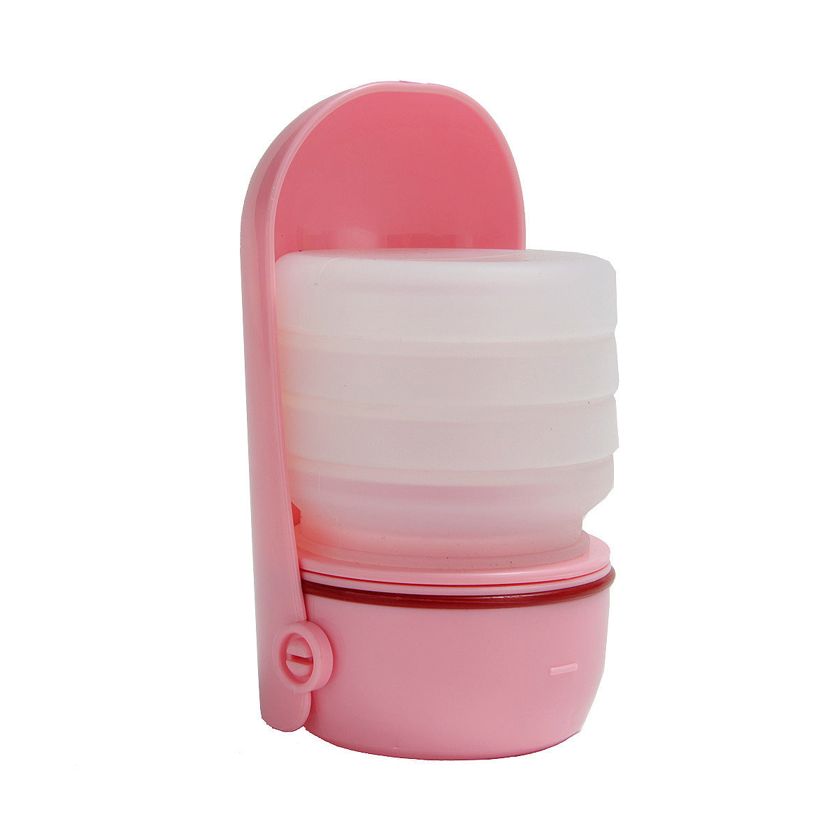 KFX-8356925 Portable Silicone Pet Water Cup - Collapsible Outdoor Drinking Bowl, 350ml Capacity, Available in Blue, Green, Pink