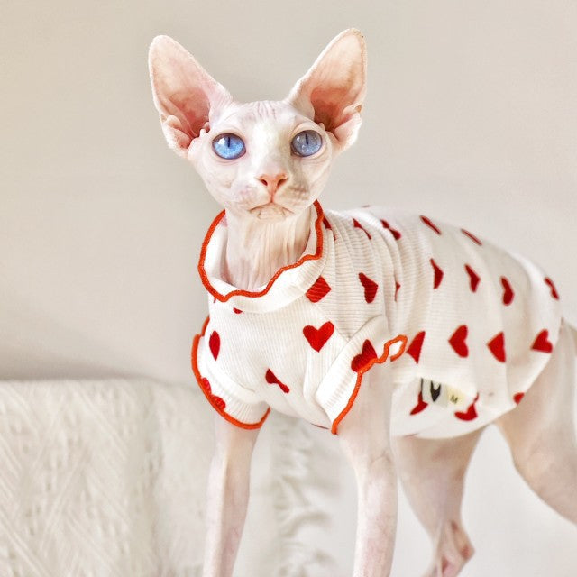 KFX-8357437 Summer Sleeveless Cat Vest in Various Colors - Rubber Material for Warmth