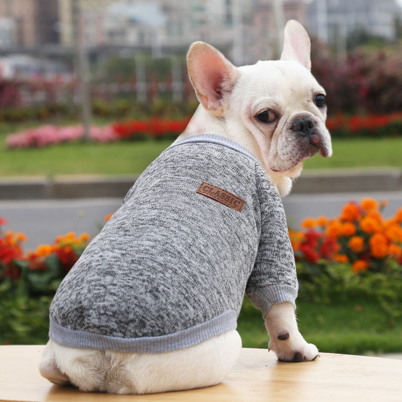 KFX-8361917 Cozy Fall Winter Two-Legged Dog Sweater - Soft Polyester Sweatshirt in Multiple Sizes