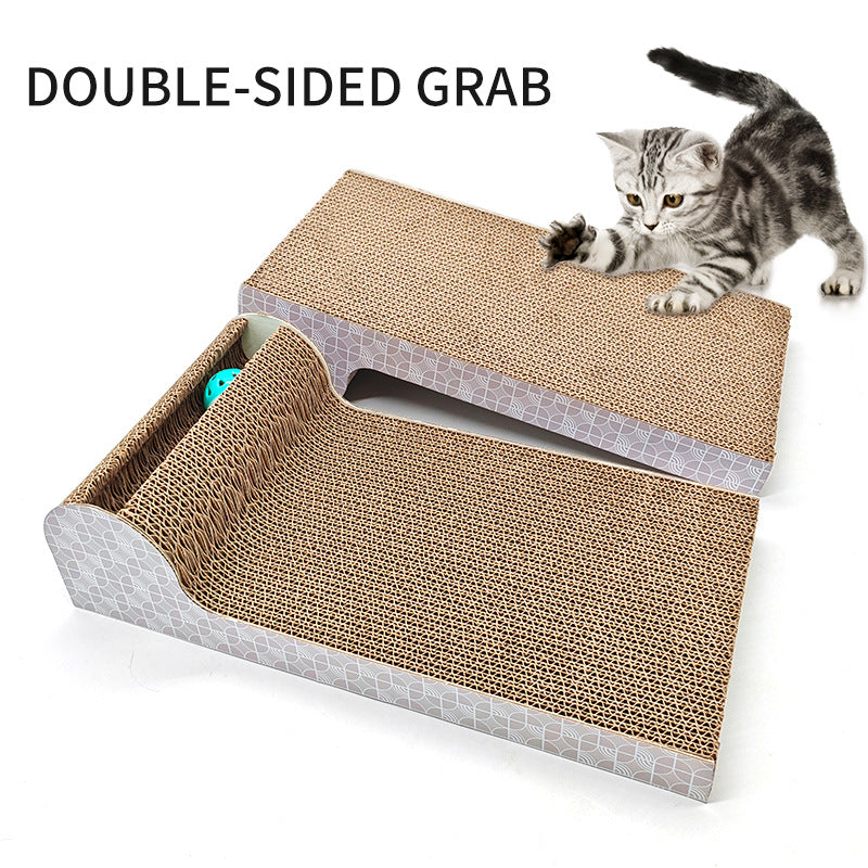 KFX-8364093 Large Corrugated Paper Cat Scratch Board - Durable and Stylish Claw Toy