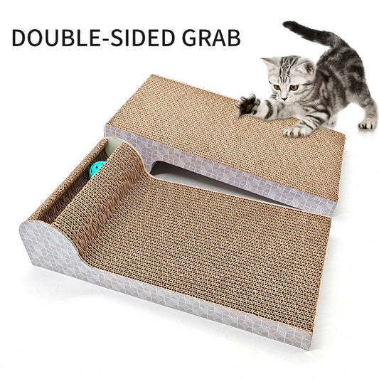 KFX-8364093 Large Corrugated Paper Cat Scratch Board - Durable and Stylish Claw Toy