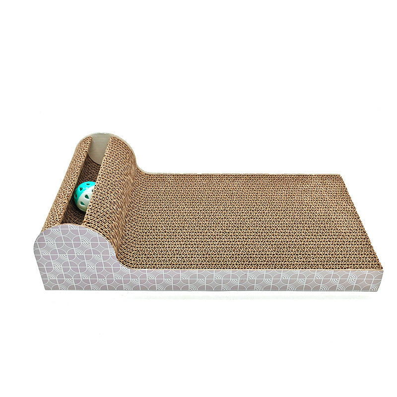 KFX-8364093 Large Corrugated Paper Cat Scratch Board - Durable and Stylish Claw Toy